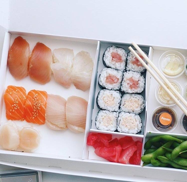 SUGARFISH signature dishes No Roll Trust Me 
Toro Cut Roll
Kampachi Sushi